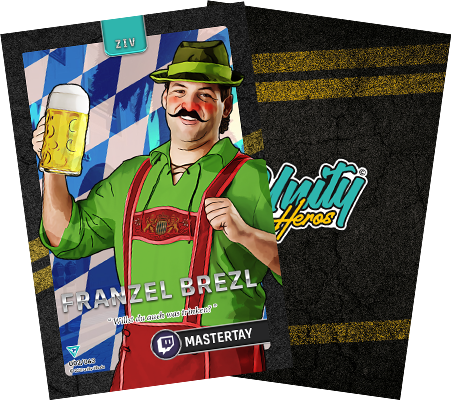 Mastertays Sammelkarte Franzel mit Vorder- und Rückseite